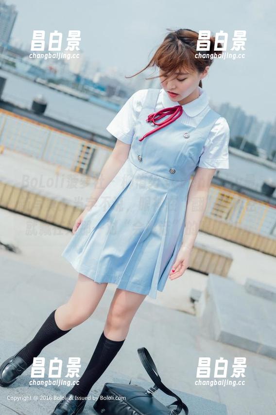 BoLoli菠萝社 - 柳侑绮Sevenbaby最新写真：当字不说，眼神在“翻”！秘密就藏在她那一对“会说话”的眼睛中。-昌白景