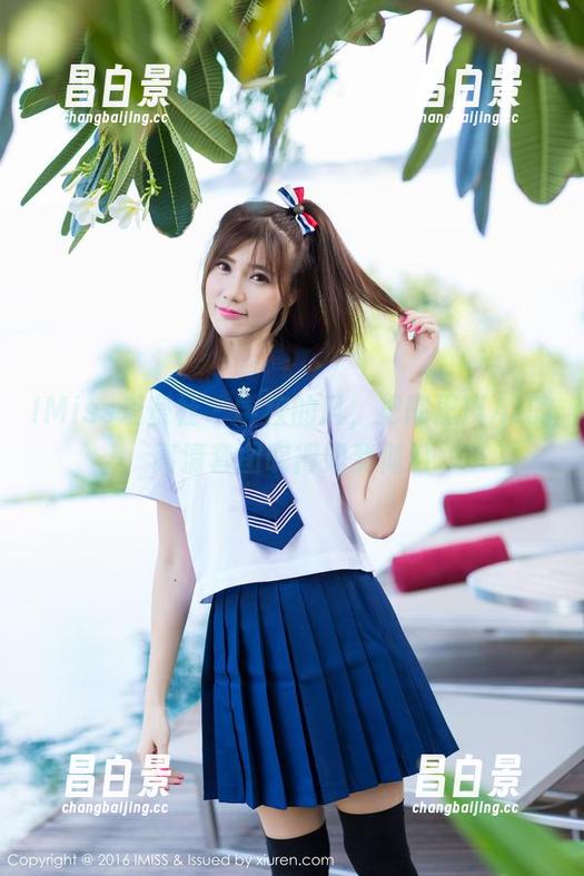 IMiss爱蜜社 - 学校的风，把陈思琪Ar的高清套图吹得如梦似幻-昌白景
