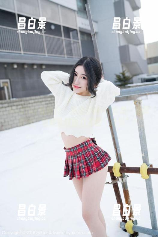 MiStar魅妍社 - 糯美子Mini合集：透明壁纸，看她从四面八方的“投射”！-昌白景